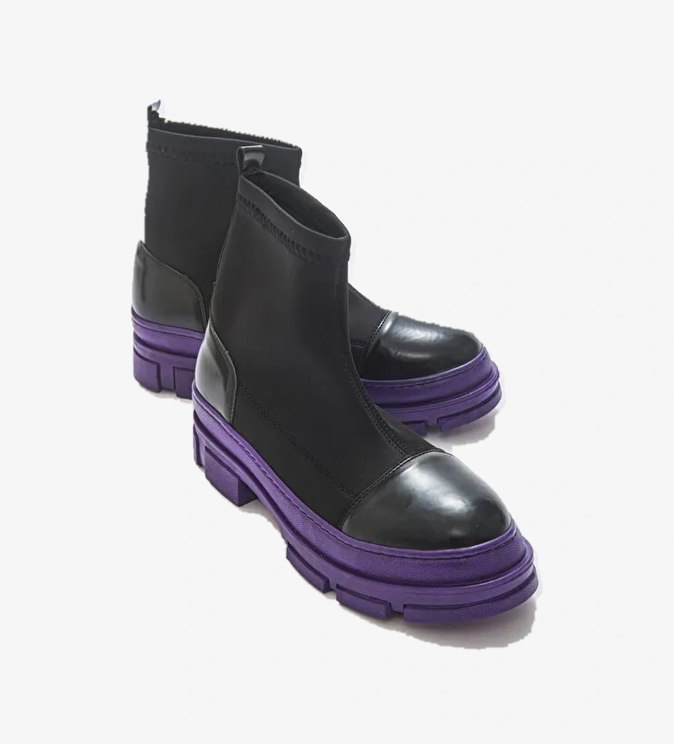 BENDIS Siyah Mor Scuba Kadın Bot - Görsel 1