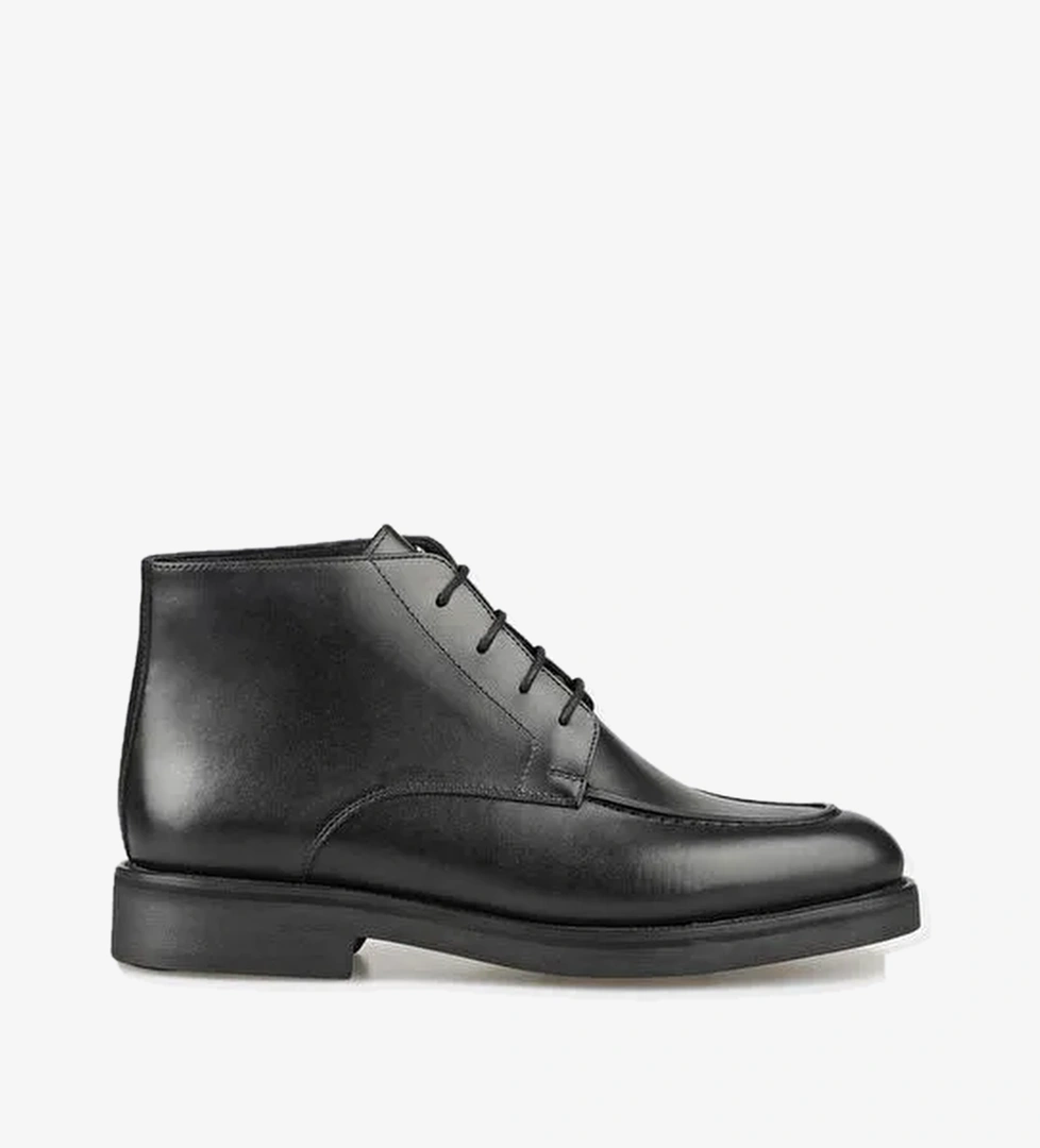 Siyah Deri Erkek Klasik Bot - Görsel 1