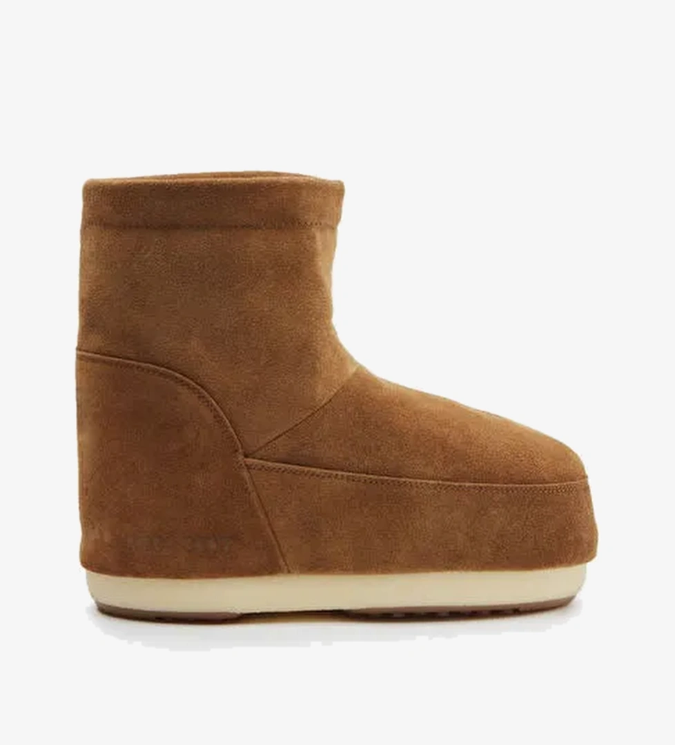 Kadın Bot (Kar) 14094000-002 Moon Boot Icon Low Nolace Suede Cognac - Görsel 1