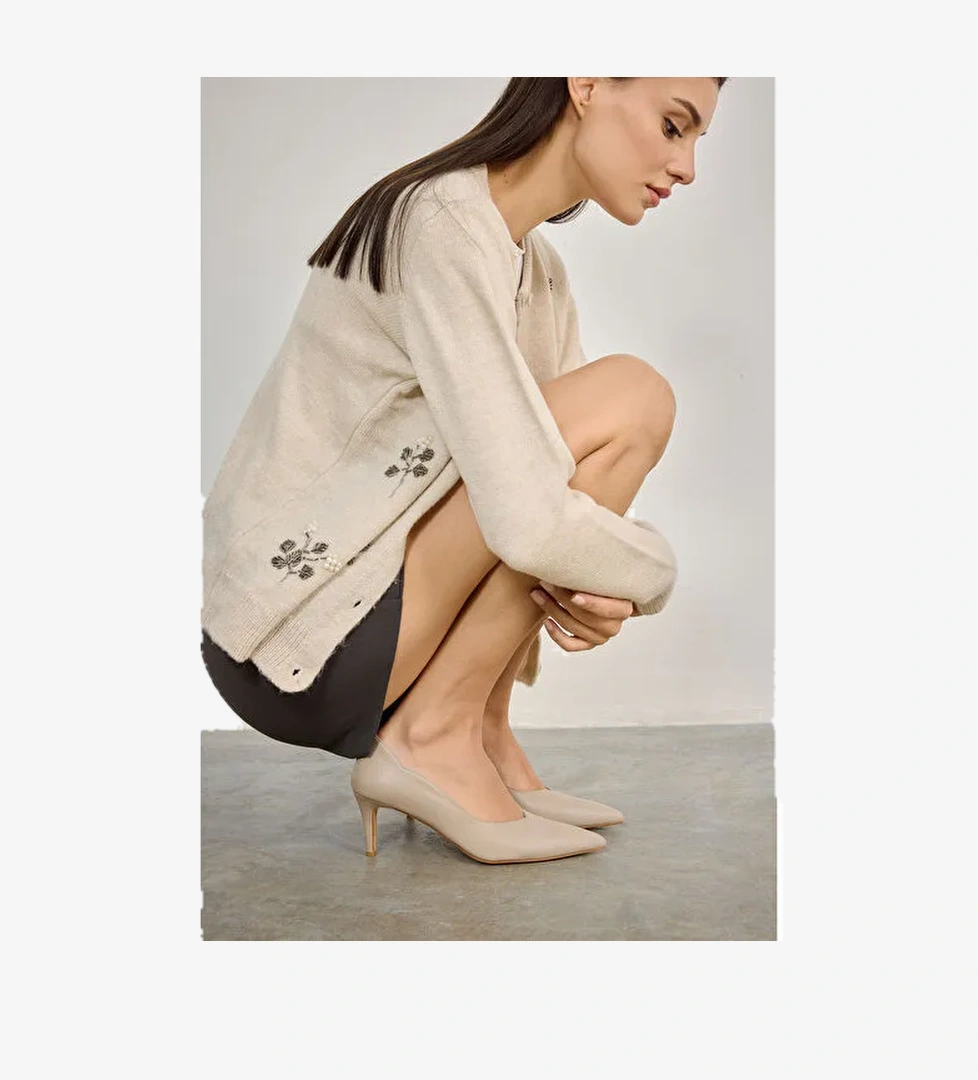 Ziya Taş Kadın Deri Topuklu Ayakkabı 1431030Z25020_048 - Görsel 1