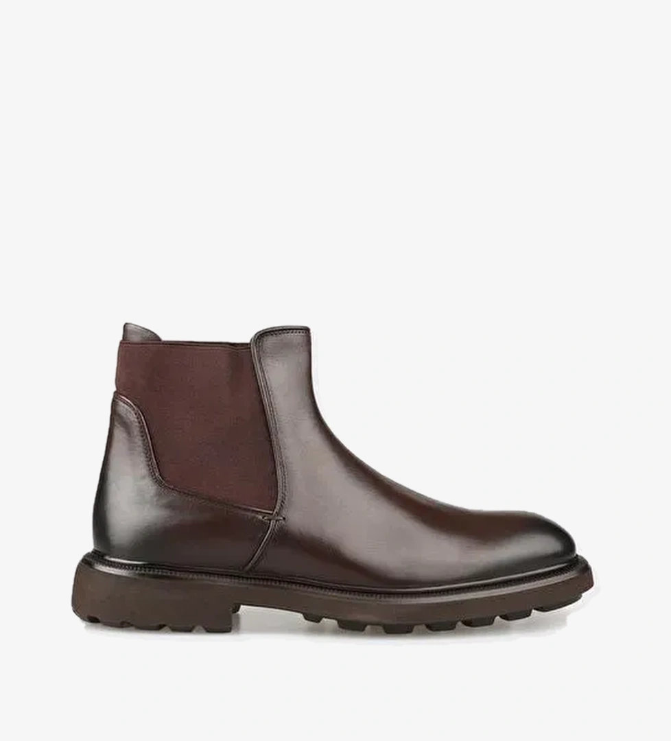 Kahve Deri Erkek Günlük Bot - Görsel 1