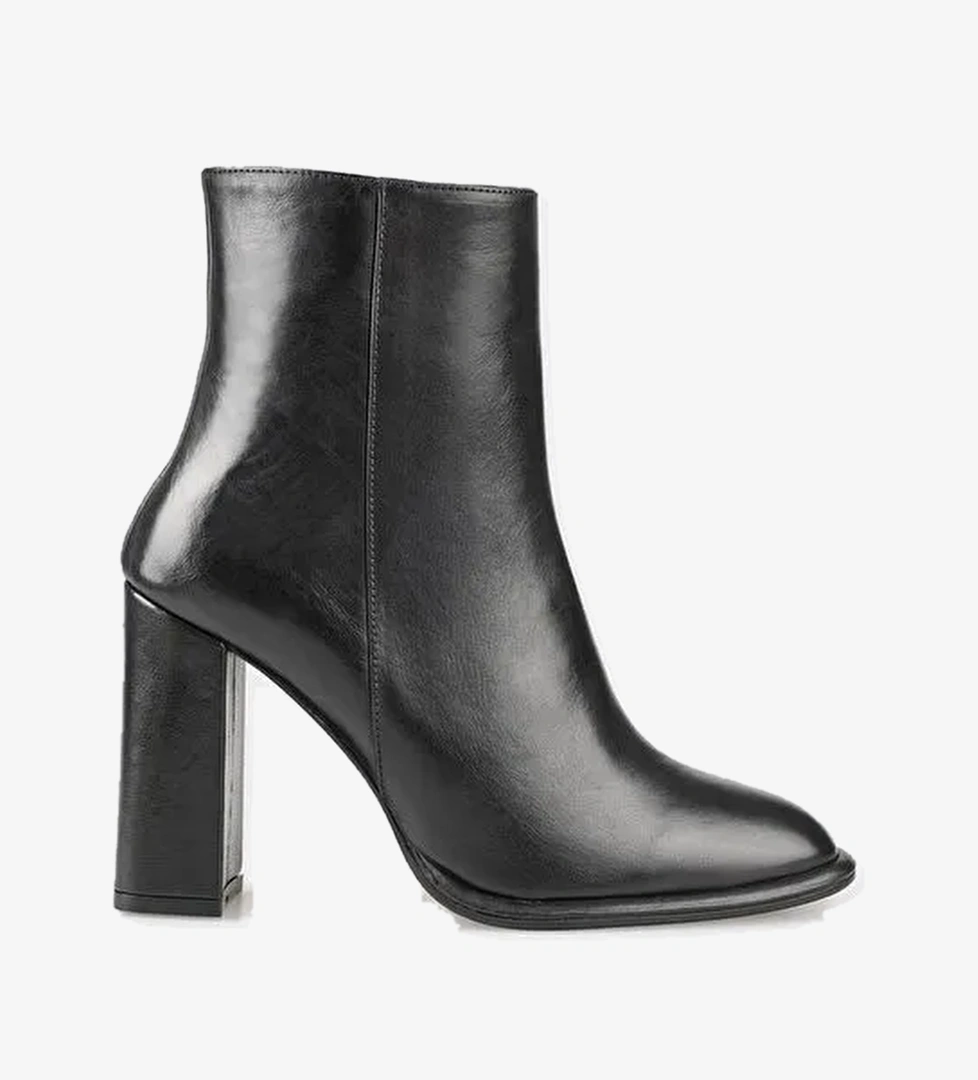 Elle Elle Siyah Deri Kadın Topuklu Bot | Boyner Siyah - 1. görsel