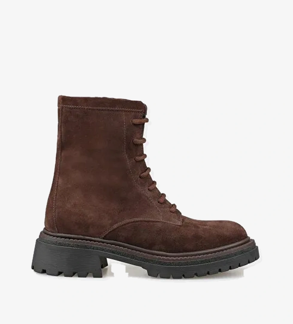 Kahve Deri Kadın Günlük Bot - Görsel 1