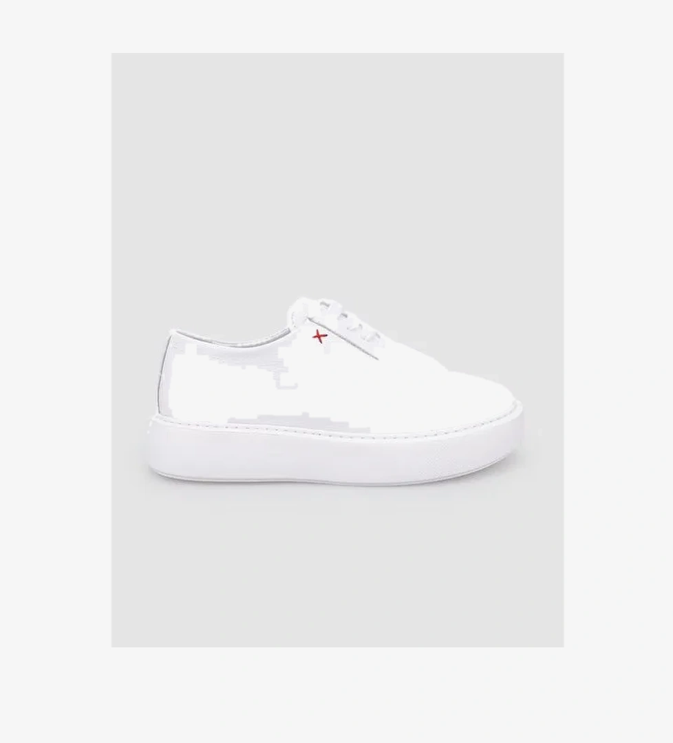 Cabani Ayakkabı Bej Kadın Deri Sneaker 102145 - Görsel 1