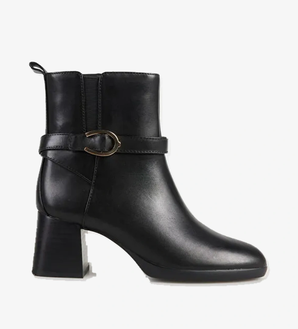 Geox Siyah Kadın Deri Topuklu Bot D46XBA00043C9999 - Görsel 1