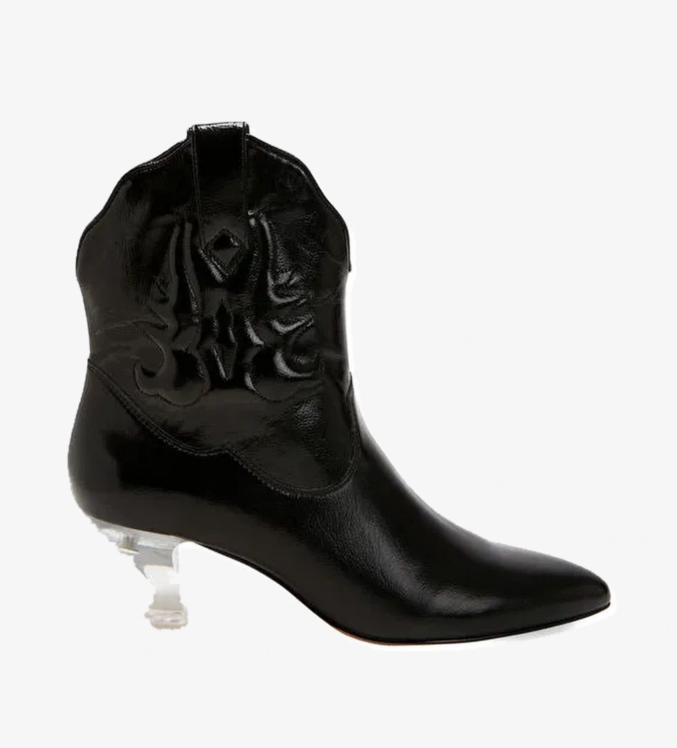 Katy Perry Siyah Kadın Deri Topuklu Bot KP2733 - Görsel 1