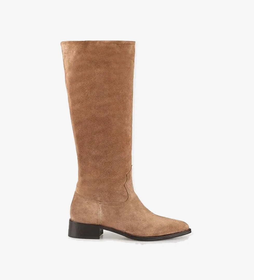 Elle Elle Vizon Deri Kadın Düz Çizme Bot | Boyner Vizon - 1. görsel