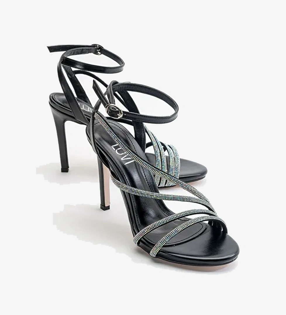 LEEDY Siyah Kadın Topuklu Ayakkabı