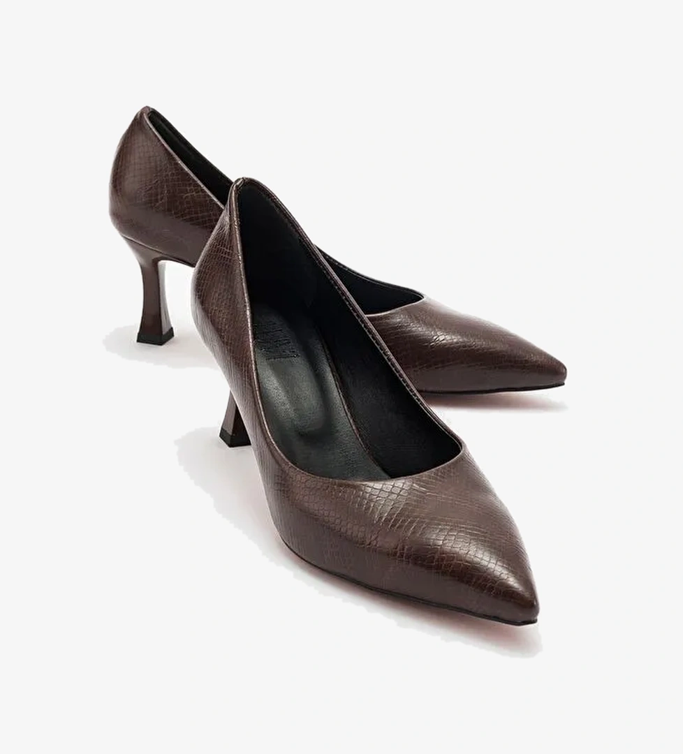 Luvi Shoes Kahverengi Kadın Stiletto 101-420 - Görsel 1