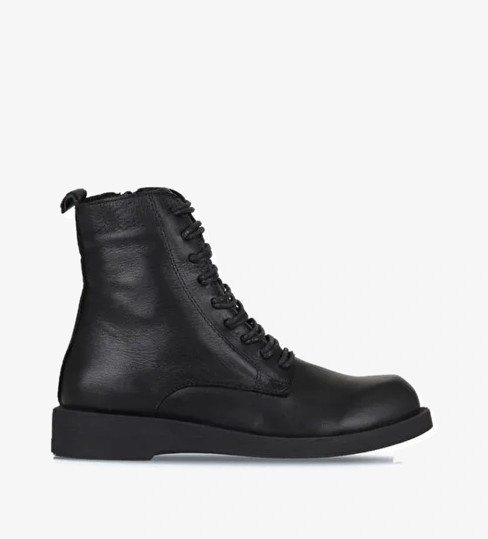 Bueno Shoes Siyah Deri Kadın Düz Bot 01wz8900 - Görsel 1