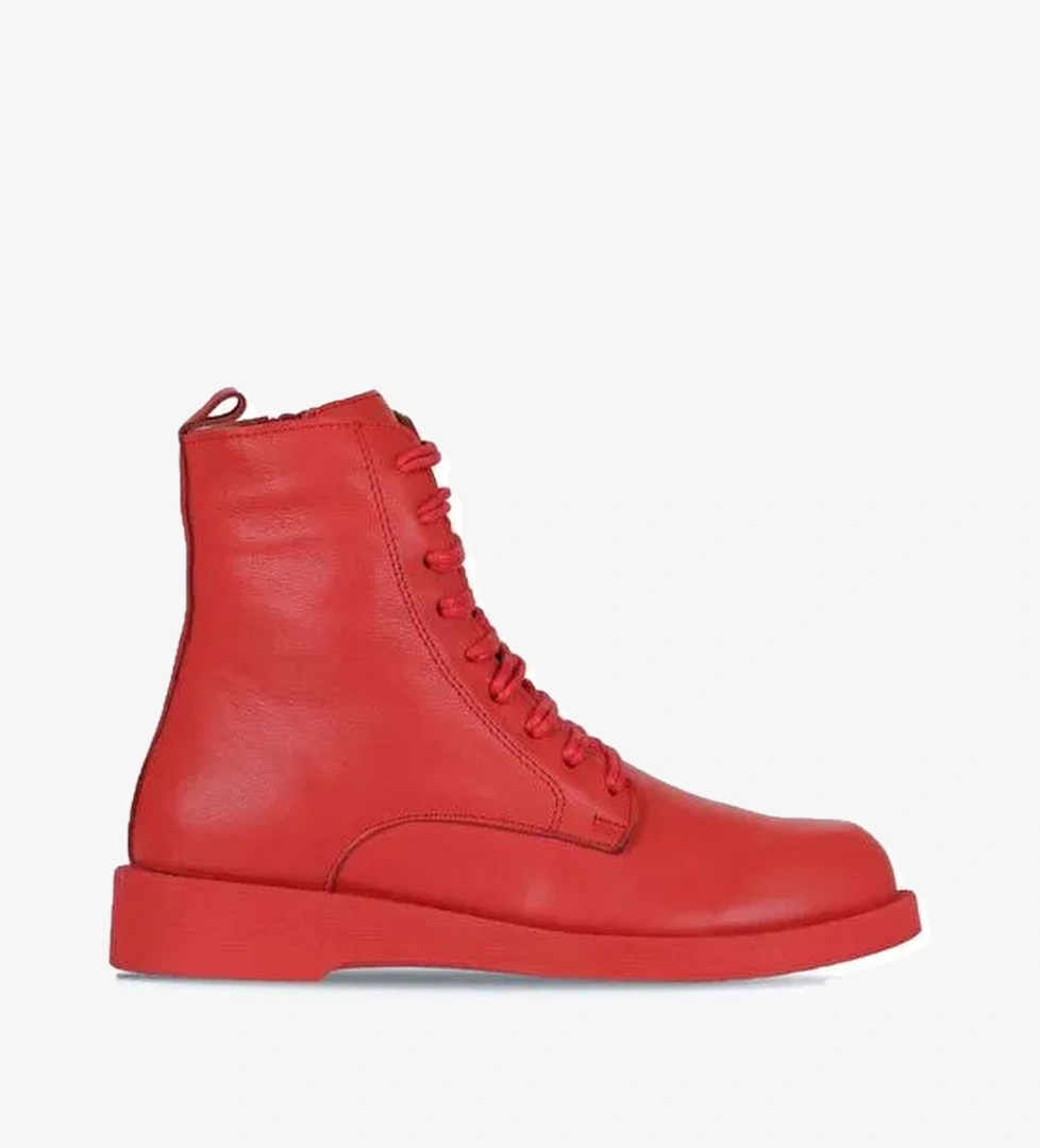 Bueno Shoes Kırmızı Deri Kadın Düz Bot 01wz8900 - Görsel 1