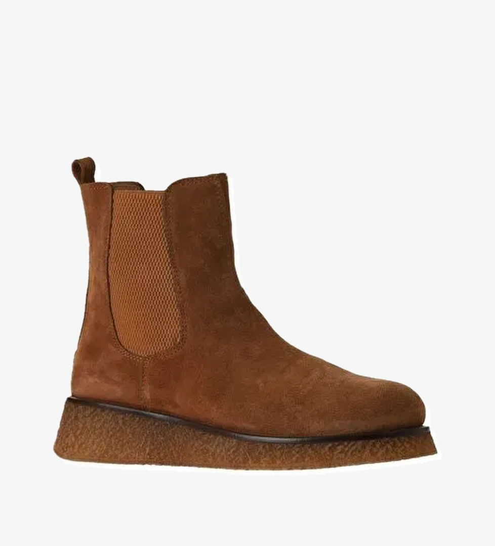 Bueno Shoes Taba Açık Süet Kadın Düz Bot 01wv5203 - Görsel 1