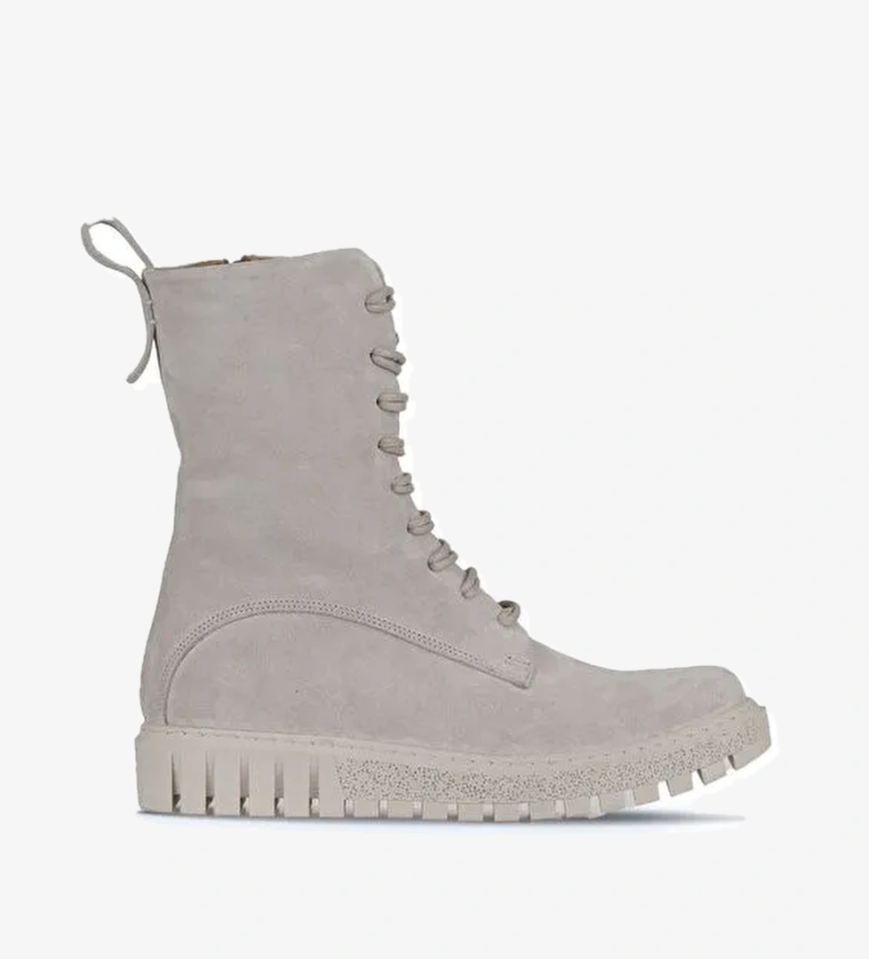 Bueno Shoes Bej Süet Kadın Düz Bot 01wz5208 - Görsel 1