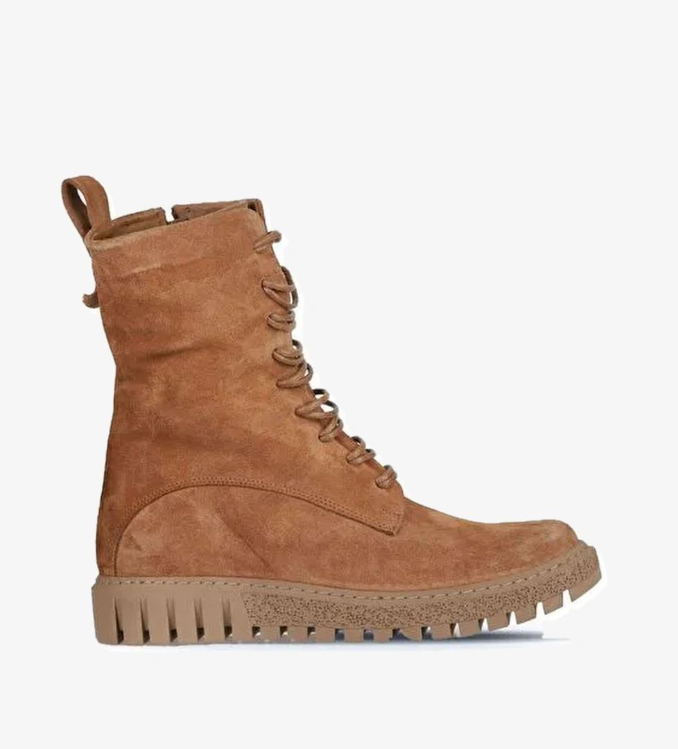 Bueno Shoes Taba Açık Süet Kadın Düz Bot 01wz5208 - Görsel 1