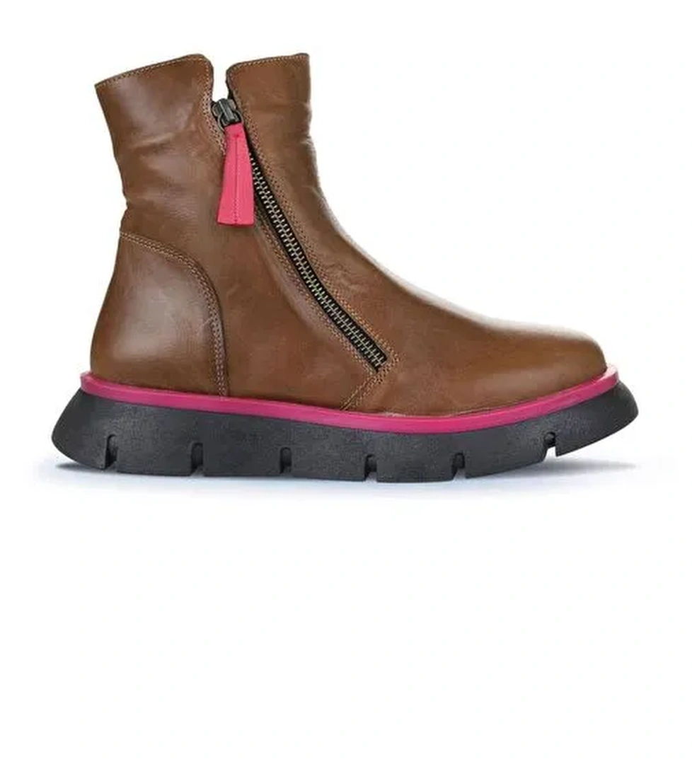 Bueno Shoes Vizon Deri Kadın Bot 01wz1501 - Görsel 1