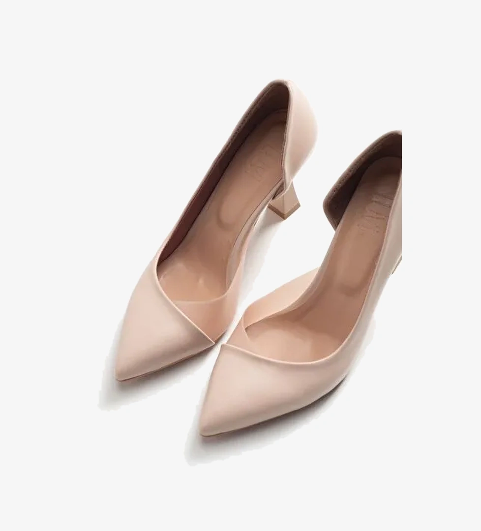 653 Ten Cilt Topuklu Kadın Ayakkabı - Görsel 1