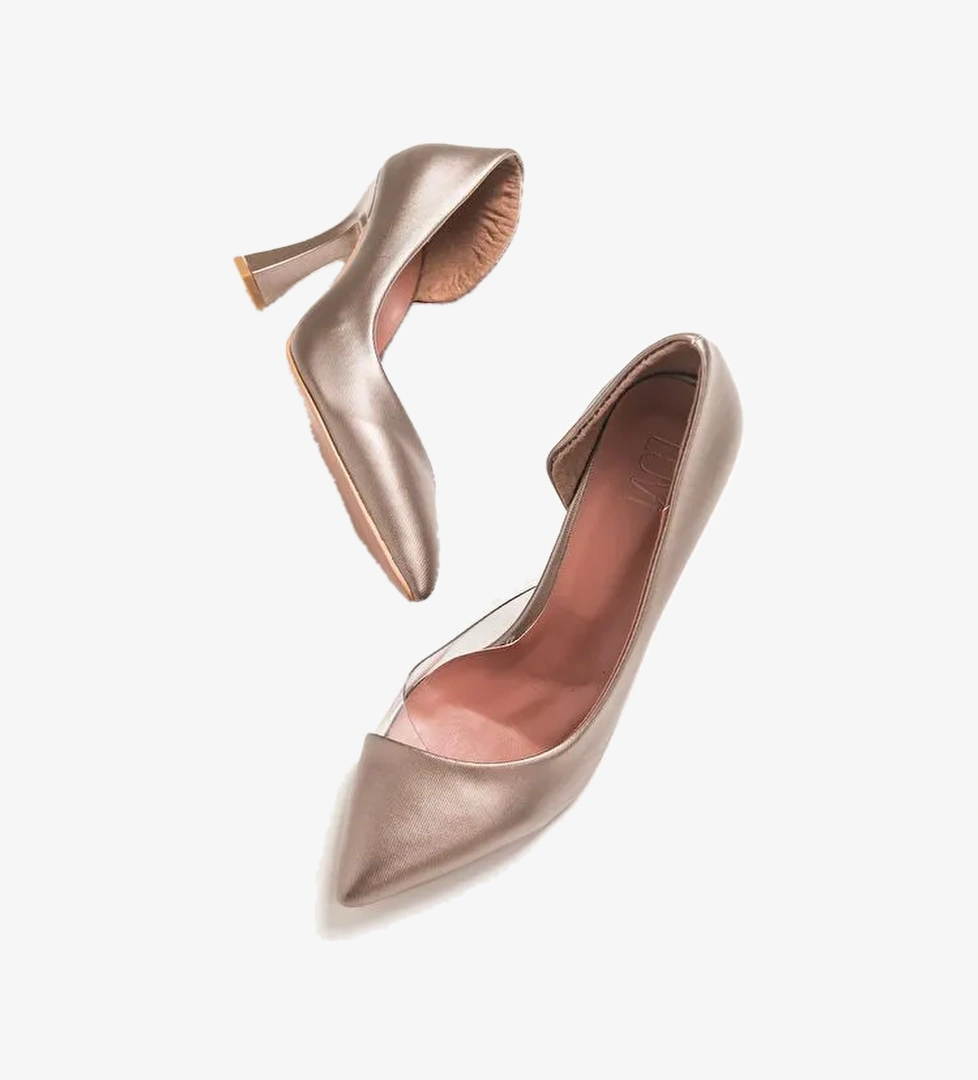 653 Bakır Lara Topuklu Kadın Ayakkabı - Görsel 1