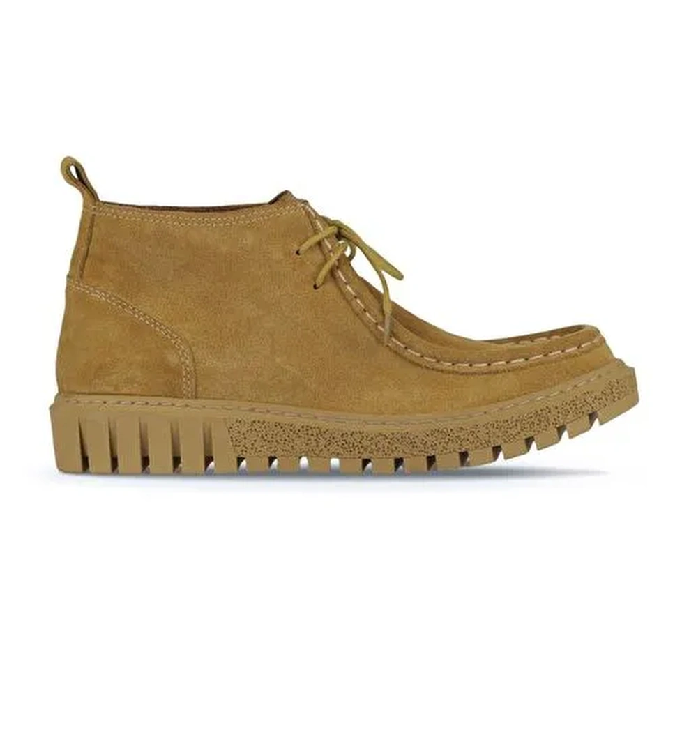 Bueno Shoes Taba Açık Süet Kadın Düz Bot 01wz5206 - Görsel 1