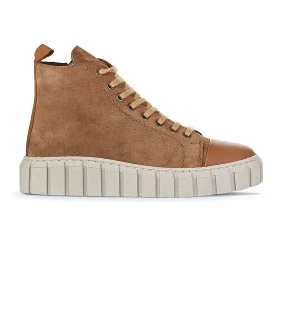 Bueno Shoes Taba Açık Süet Kadın Düz Bot 01wz4101 - Görsel 1