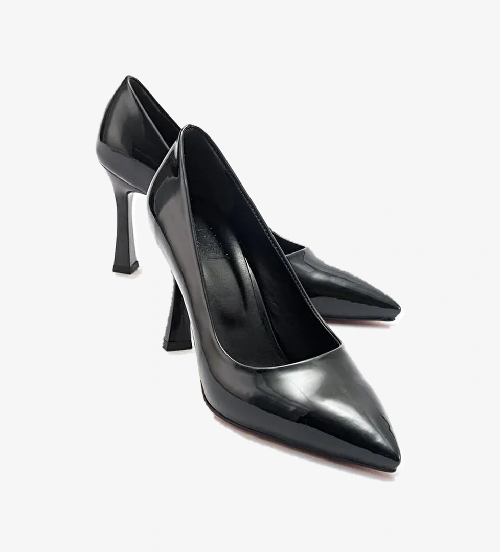 FOREST Siyah Rugan Kadın Topuklu Ayakkabı - Görsel 1