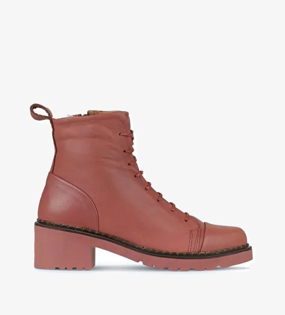 Bueno Shoes Pembe Deri Kadın Topuklu Bot 01wz4400 - Görsel 1