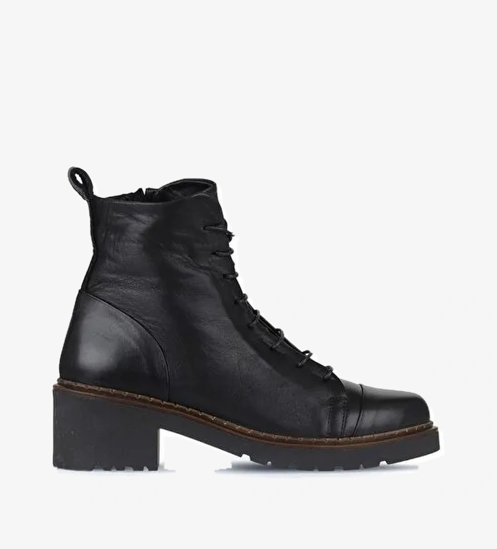 Bueno Shoes Siyah Deri Kadın Topuklu Bot 01wz4400 - Görsel 1