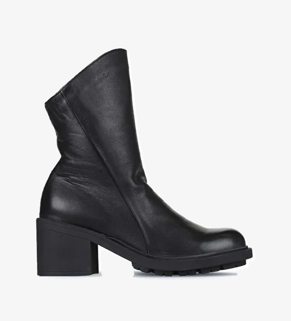 Bueno Shoes Siyah Deri Kadın Topuklu Bot 01wz7905 - Görsel 1