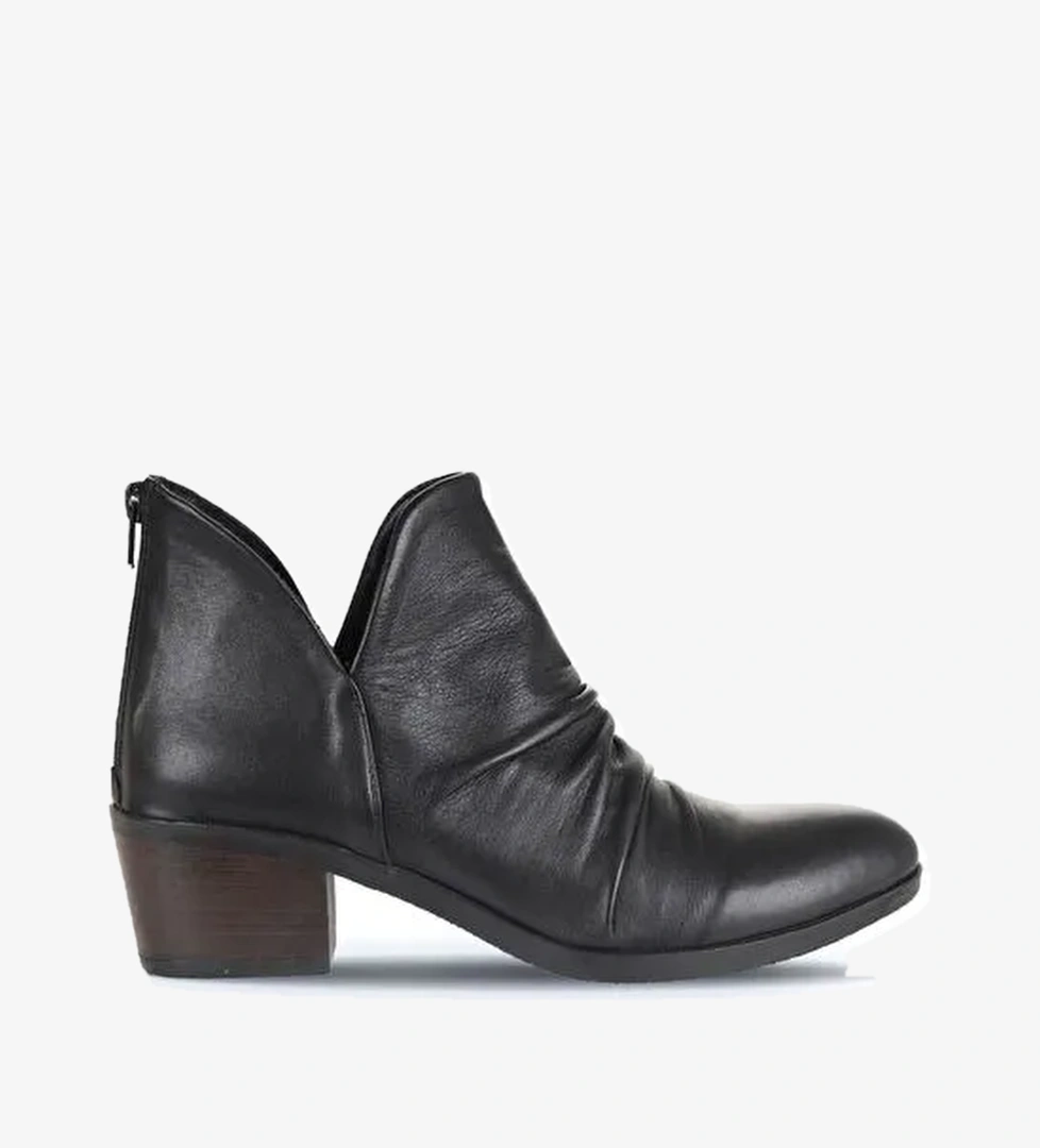 Bueno Shoes Siyah Deri Kadın Topuklu Bot 01wd1103 - Görsel 1