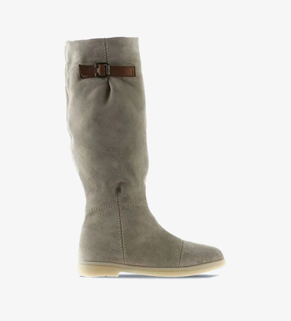 Bueno Shoes Bej Süet Kadın Düz Çizme 01wt3314
