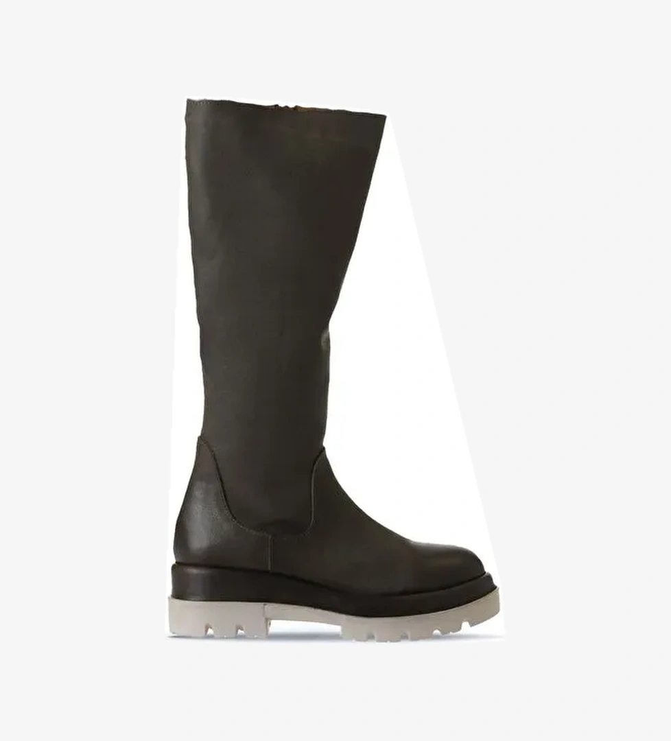 Bueno Shoes Haki Deri Kadın Çizme 01wv2906 - Görsel 1