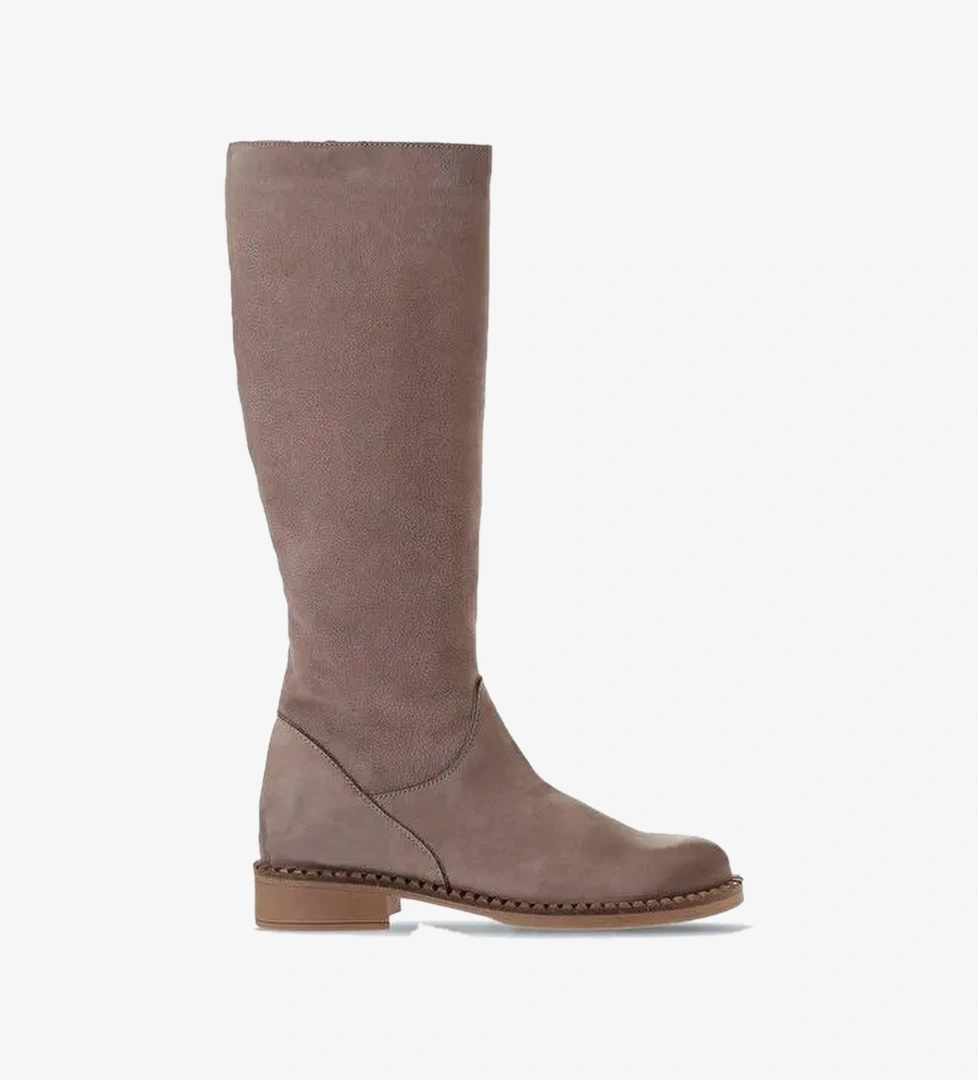 Bueno Shoes Gri Koyu Nubuk Kadın Çizme 01wv6000