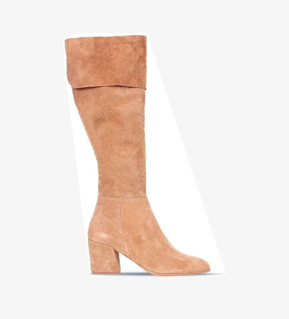 Bueno Shoes Taba Süet Kadın Topuklu Çizme 01wr5108 - Görsel 1