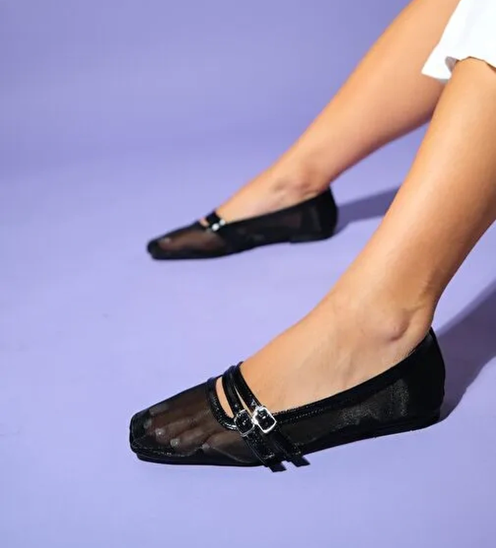 Luvi Shoes Altın Kadın Babet 124-6060