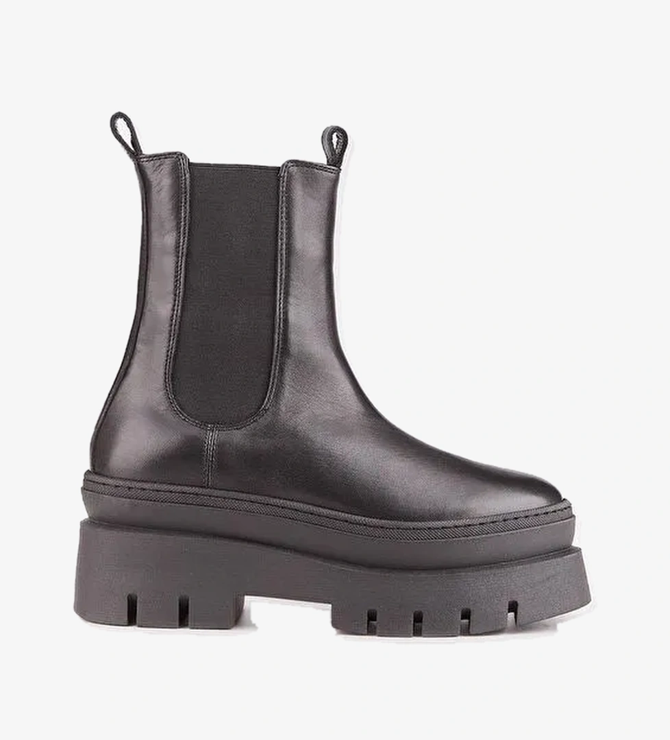 Kadın Siyah Hakiki Deri Günlük Bot - Görsel 1