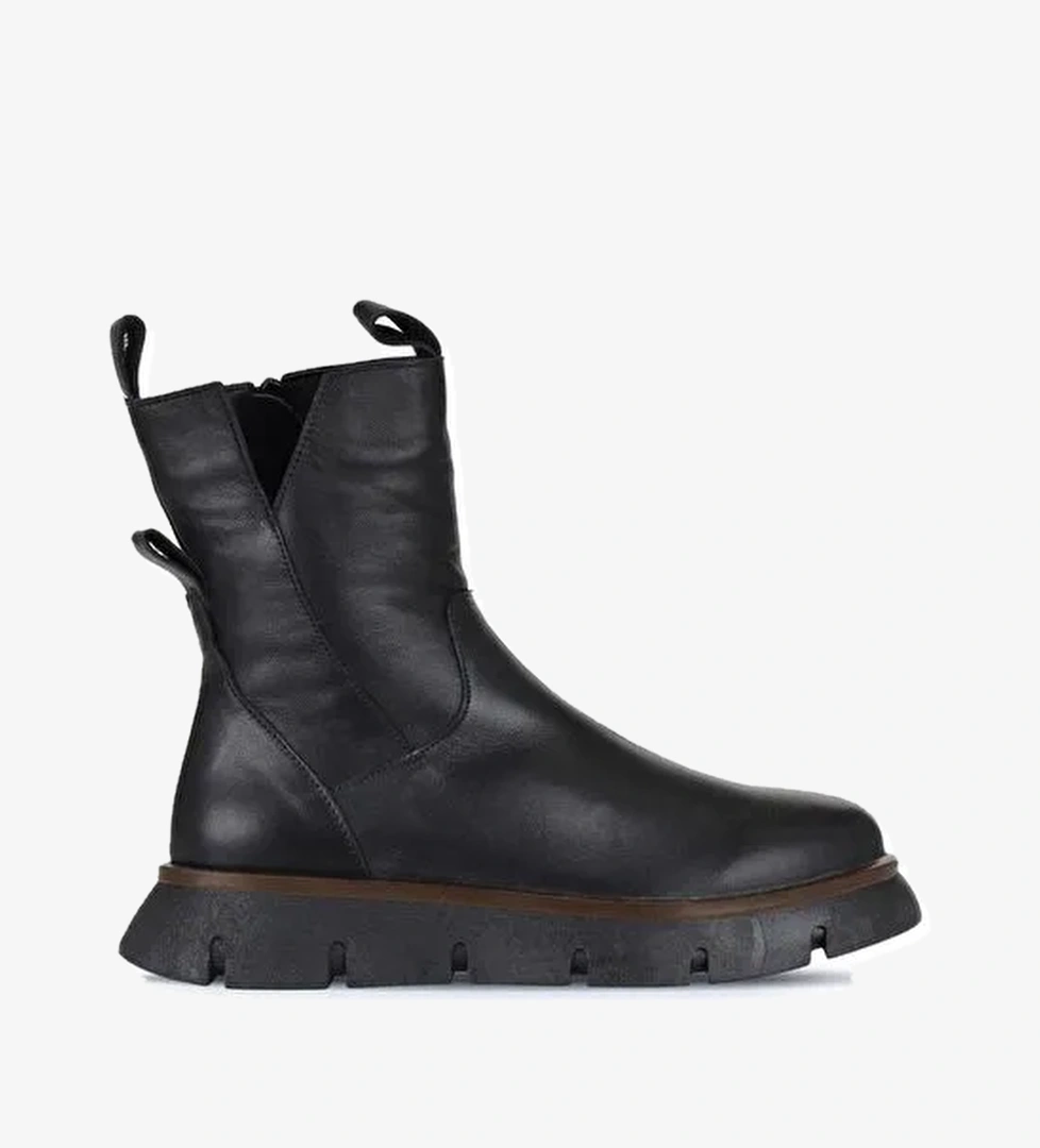 Bueno Shoes Siyah Deri Kadın Bot 01wz1504 - Görsel 1