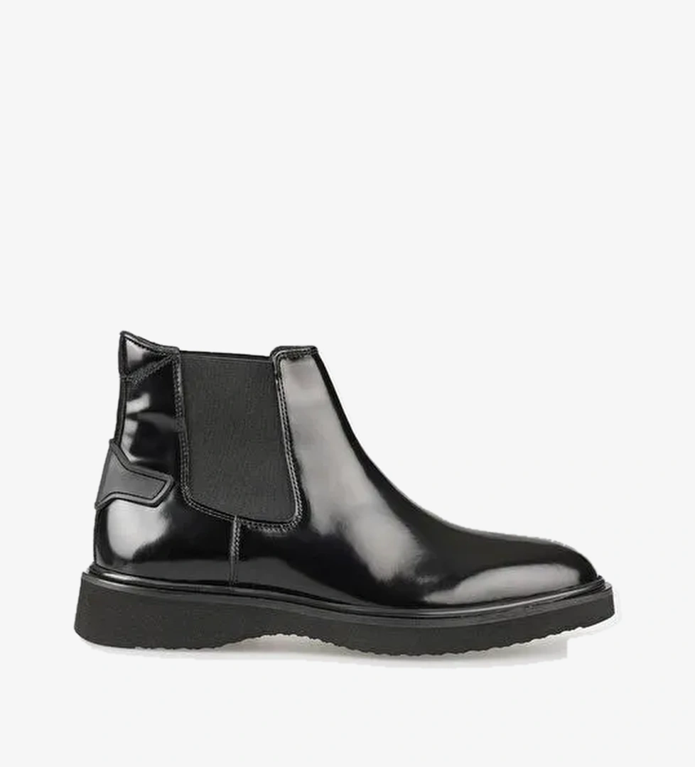 Siyah Deri Erkek Klasik Bot - Görsel 1