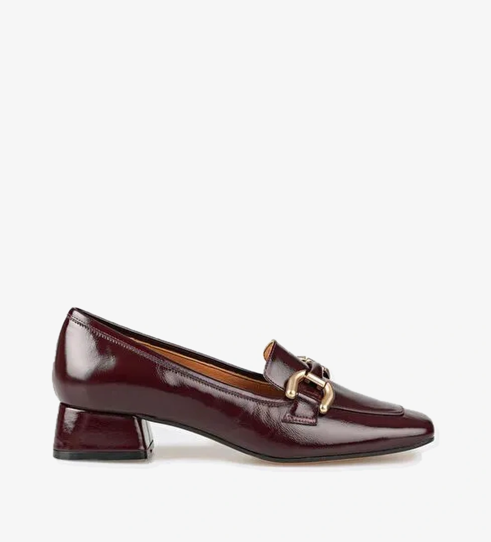 Elle Siyah Kadın Rugan Topuklu Ayakkabı ZUVAN - Görsel 1