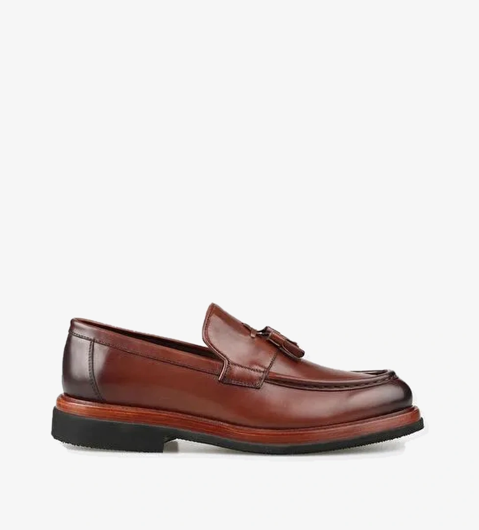 Kahve Deri Erkek Klasik Ayakkabı - Görsel 1