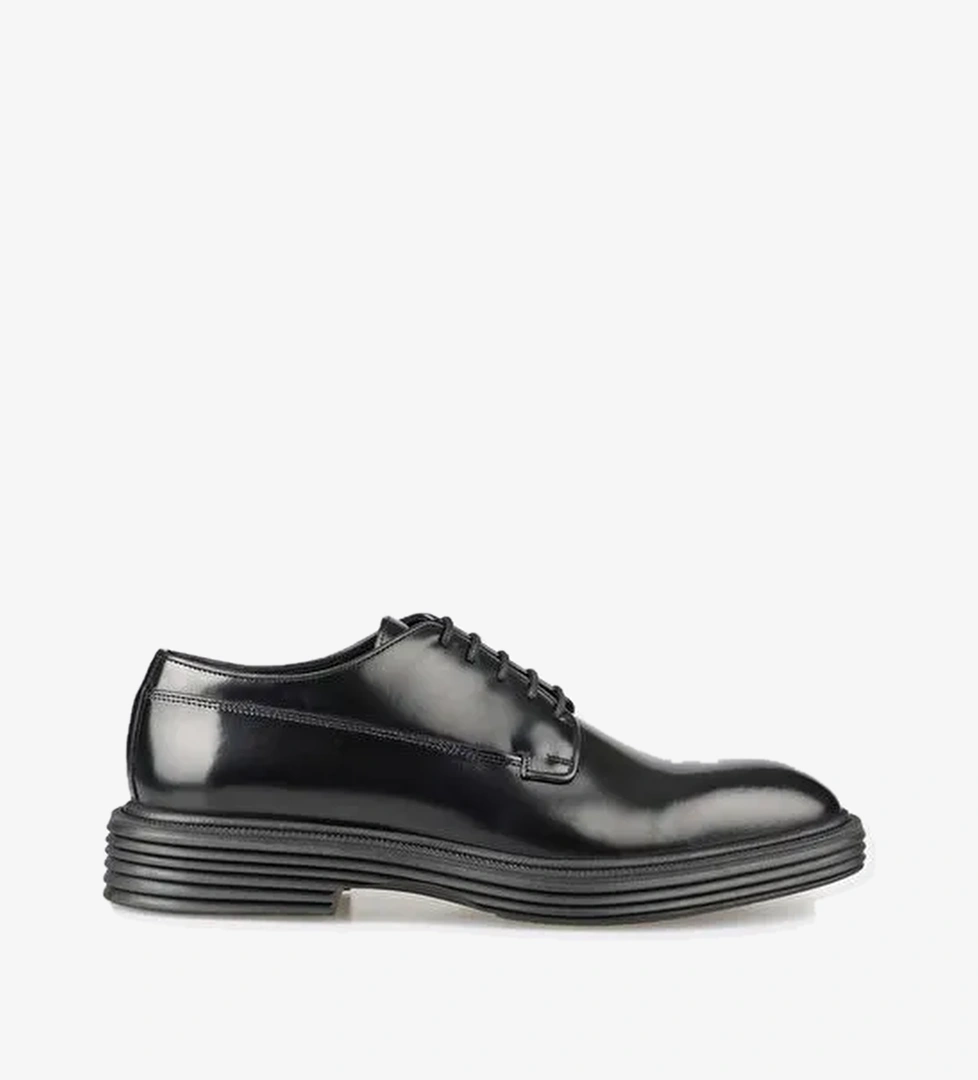 Elle Siyah Erkek Deri Klasik Ayakkabı TIMO-3 - Görsel 1