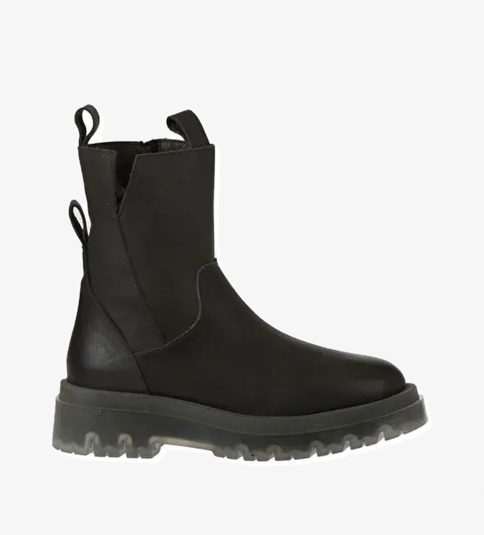 Bueno Shoes Haki Deri Kadın Düz Bot 01wv1501 - Görsel 1