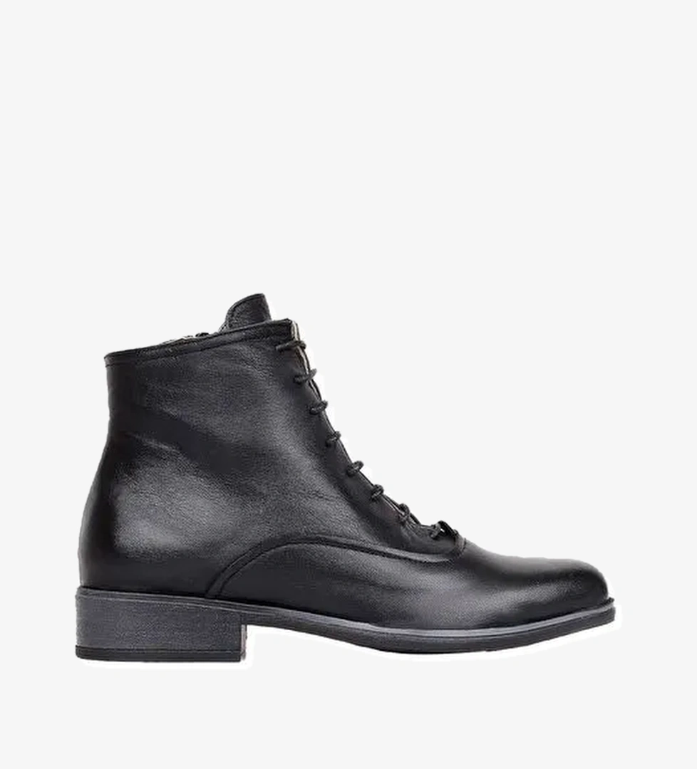 Bueno Shoes Siyah Amf Deri Kadın Düz Bot 01wr3303 - Görsel 1