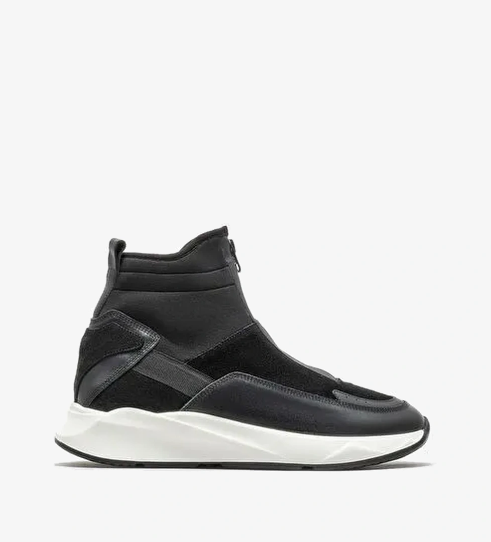 Siyah Deri Erkek Spor Bot - Görsel 1