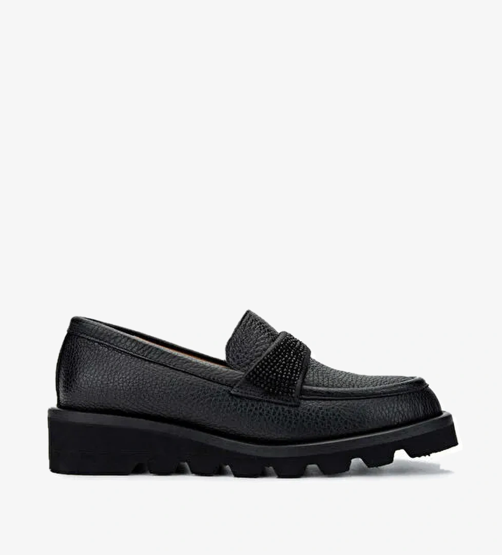 Tamer Tanca Vizon Kadın Deri Loafer 1051 02 BN AYK SK24-25 - Görsel 1