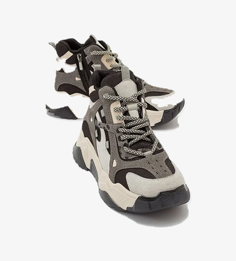 LOWEL Buz Siyah Kadın Spor Bot - Görsel 1