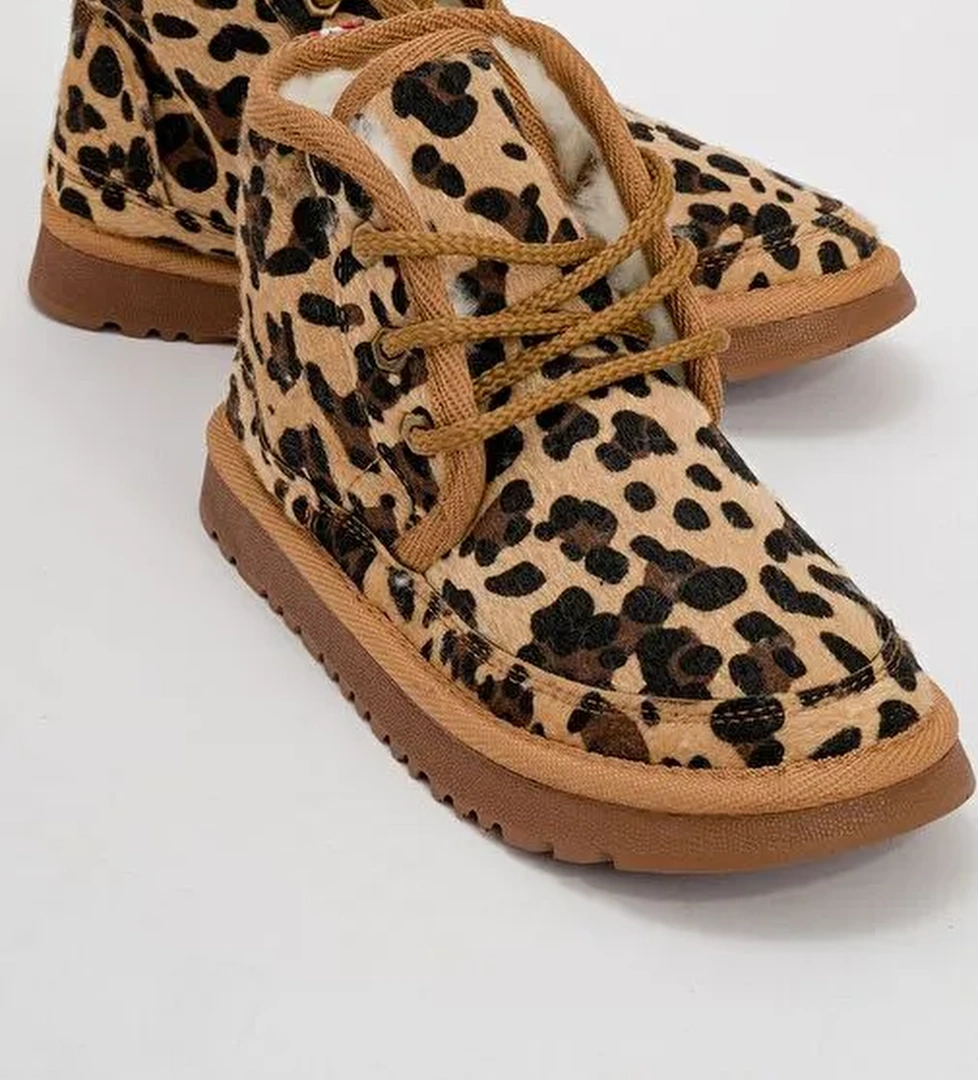 MİNGO Siyah Sarı Desenli Bağcıklı Kadın Spor Bot - Görsel 1