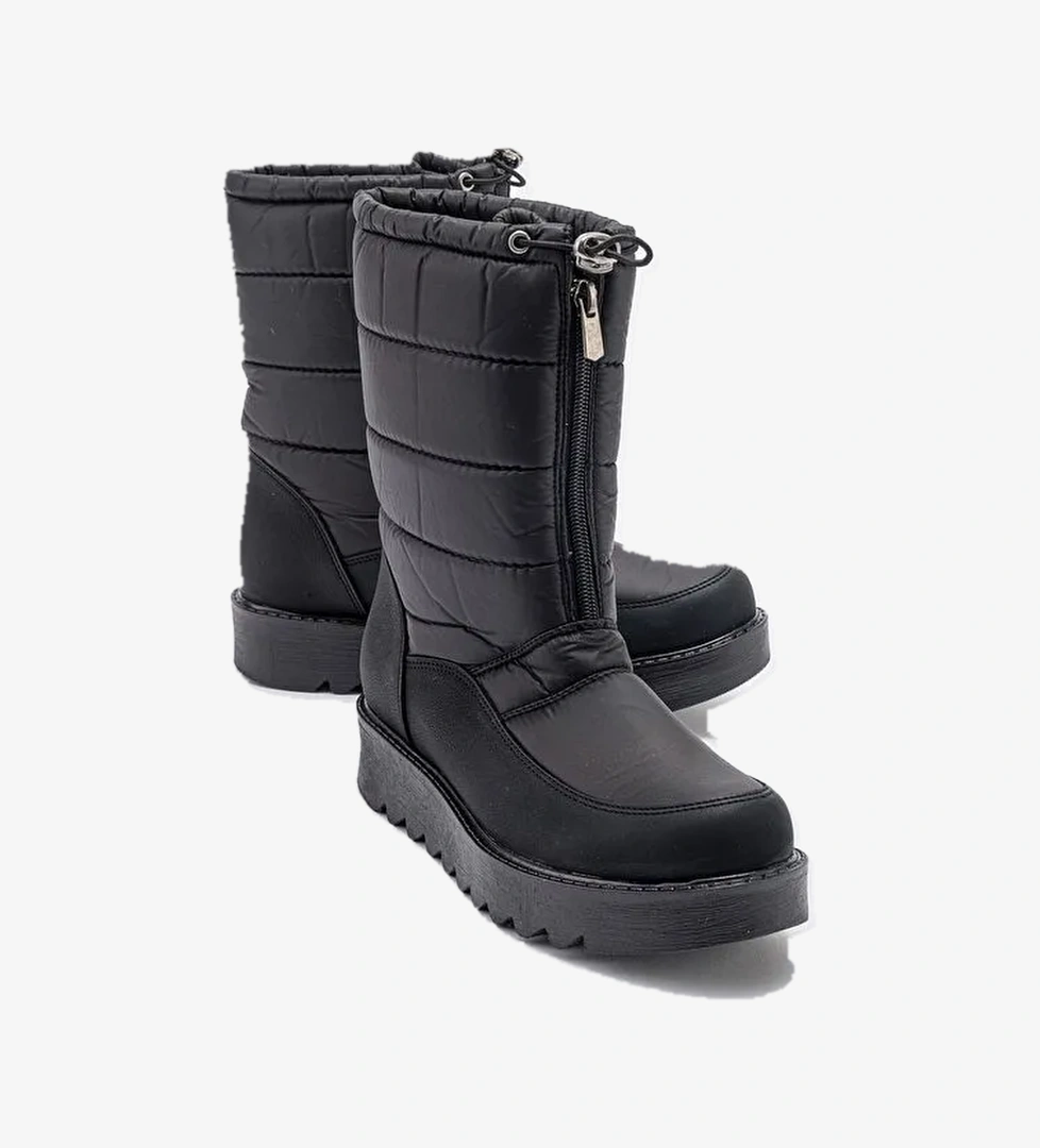 VAY Siyah Fermuarlı Kadın Kar Botu - Görsel 1