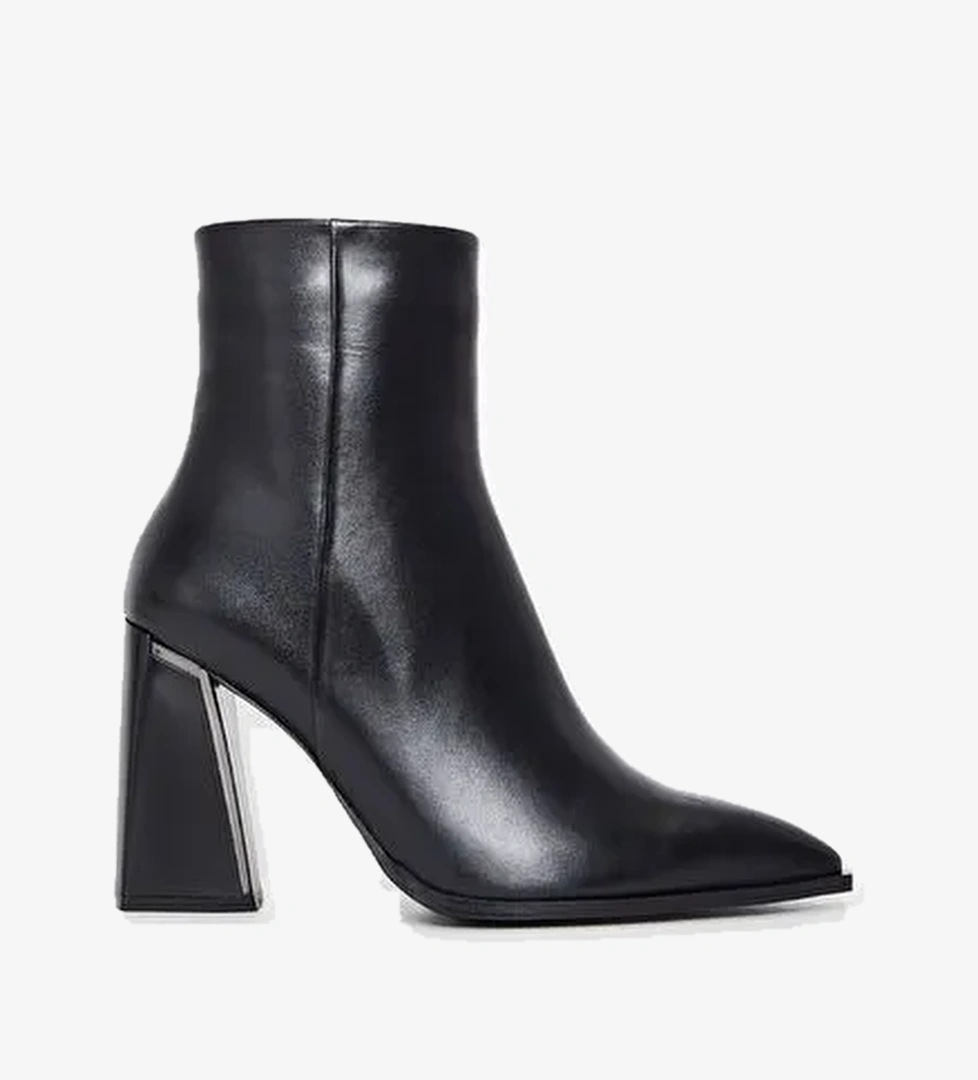 Valmenti Kadın Siyah Hakiki Deri Casual Bot - Görsel 1