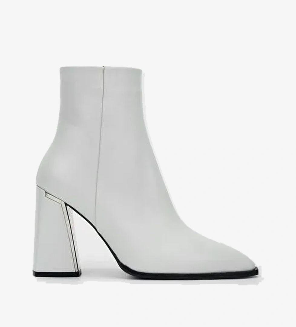 Valmenti Kadın Beyaz Hakiki Deri Casual Bot - Görsel 1