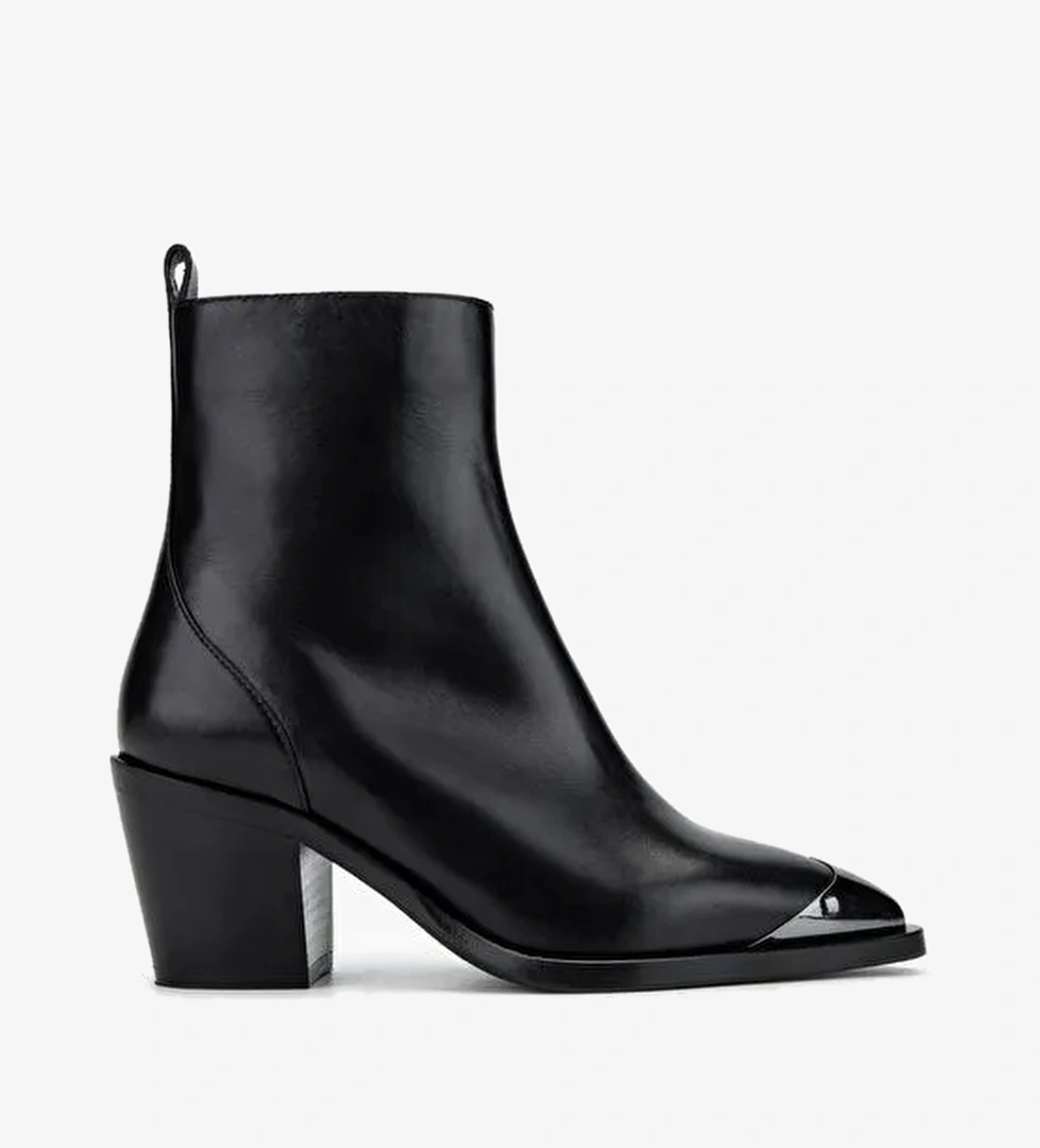 Valmenti Kadın Hakiki Deri Siyah Deri Casual Bot - Görsel 1