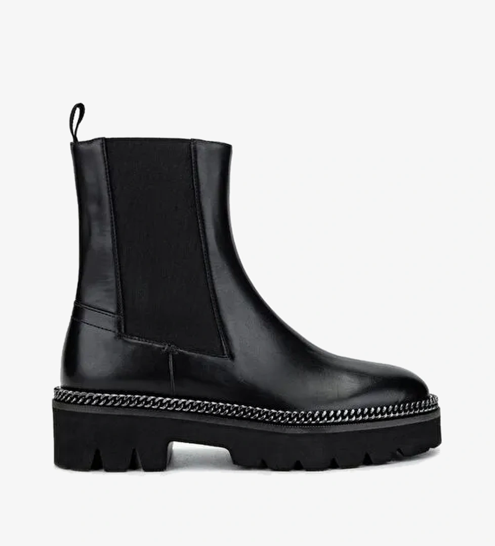 Valmenti Kadın Hakiki Deri Siyah Deri Casual Bot - Görsel 1